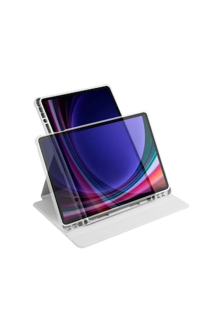 Galaxy Uyumlu Tab S9 Kılıf Termik Kalem Bölmeli Dönebilen Standlı Kılıf