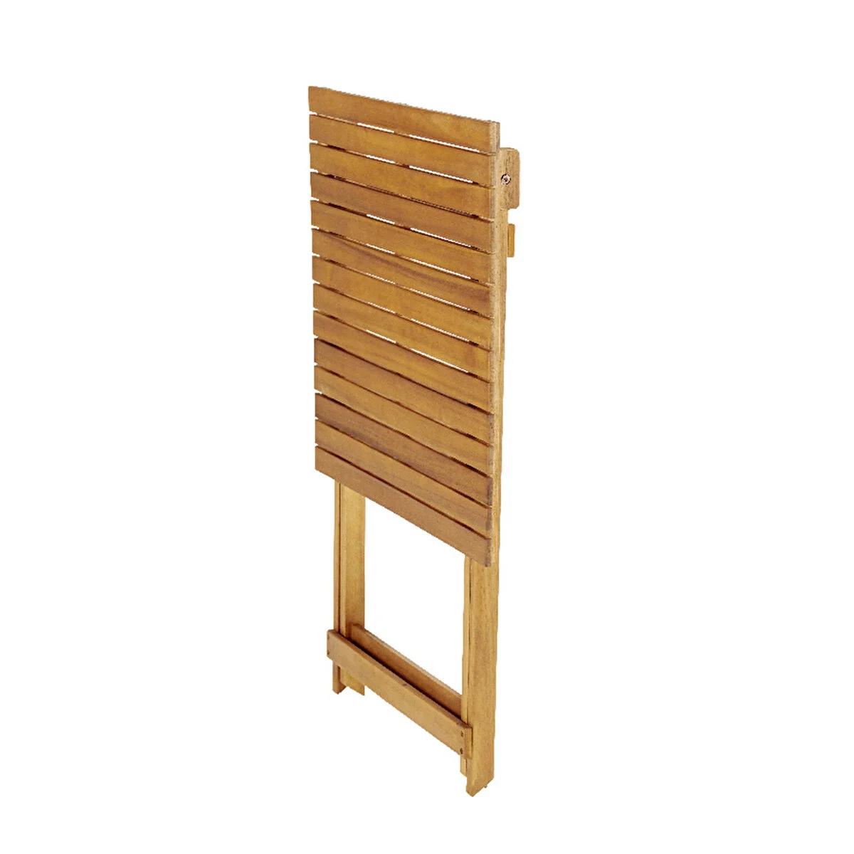 Bahçe Balkon Masası Ahşap Katlanır Yer Kaplamaz 60 60 Cm Açık Kahverengi