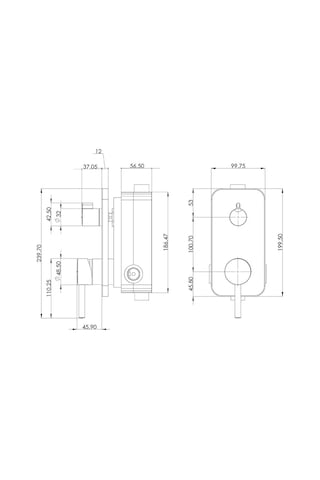 Teska Agora Ankastre İki Yönlü Banyo Batarya Seti Krom