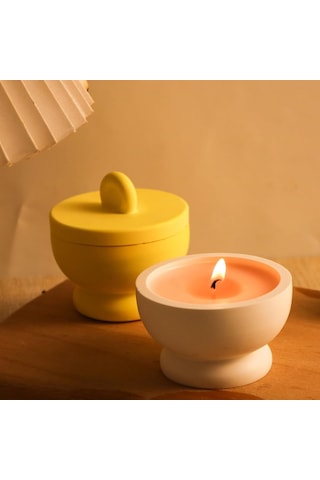 Silikon Taş Tozu Ayaklı Mumluk Mücevher Saklama Kutusu Kalıbı