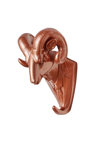 Suntek Duvara Monte Reçine Hayvan Kancası Ceket Şapka Askısı Gül Altın Keçi Çok Renkli