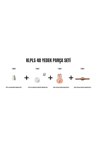 Klpro Set-24 Klpls40 Yedek Parça Seti Nozül+hava Difüzörü+plasma Başlığı+plasma Elektrodu