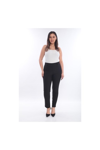 Petunya Butik Bel Lastikli Punto Kumaş Pantolon Siyah