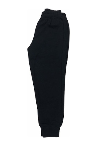 Nacar Store Unisex Çocuk Siyah Likralı Diz Yapmaz Kumaş Eşofman Altı