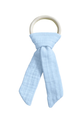 Pamuk Muslin Bebek Diş Kaşıyıcı Yıkanabilir Ahşap Mavi