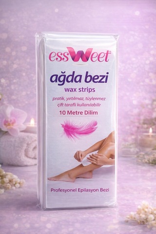 Essweet Ağda Bezi 10 Metre Dilim Profesyonel Epilasyon Bezi Çift Taraflı Kullanım Yırtılmaz Dayanıklı Ağda Bandı 2 Li Paket