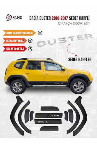 Dacia Duster Uyumlu 2010-2017 Dodik Seti 12 Parça Sedef Harfli
