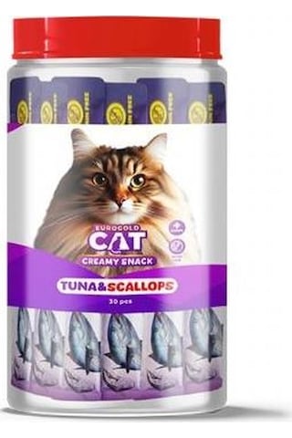Eurogold Cat Ton Balıklı Deniz Taraklı Kedi Ödül Maması 30 x 15 G