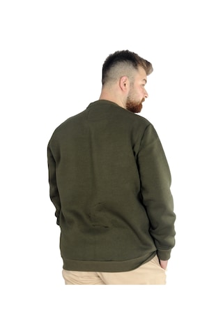 Mode Xl Erkek Sweatshirt Bisiklet Yaka Basic 20131 Haki 001