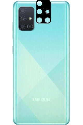 Galaxy A71 Zore 3D Kamera Camı Siyah