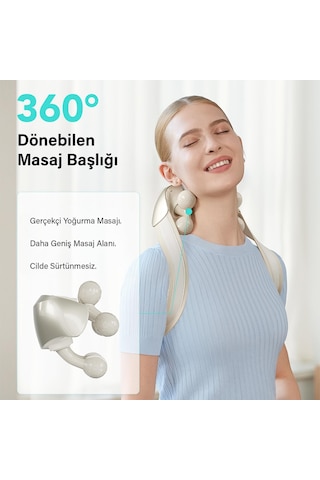 SKG H7 Ultra Boyun Ve Omuz Masaj Aleti, Yoğurmalı, Shiatsu Masaj Terapisi, Fototerapi, Termoterapi Beyaz