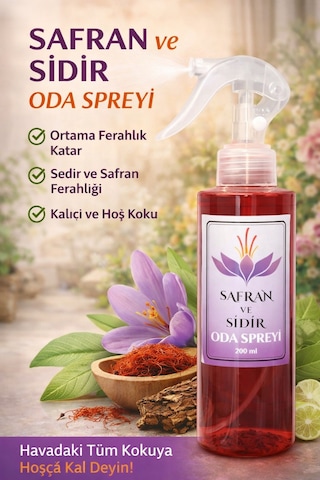 Herbliss Doğal Safran&sidr Oda Spreyi Oto Kokusu Oda Kokusu