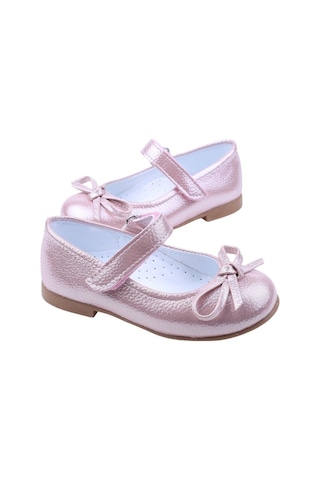 Papuç Sepeti Ortaç-2079 Kız Bebek Balerin Rugan Babet Ayakkabı 001