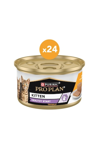 Purina Pro Plan Yavru Kediler İçin Tavuklu Yaş Kedi Maması Konserve 85gr X 24 Adet