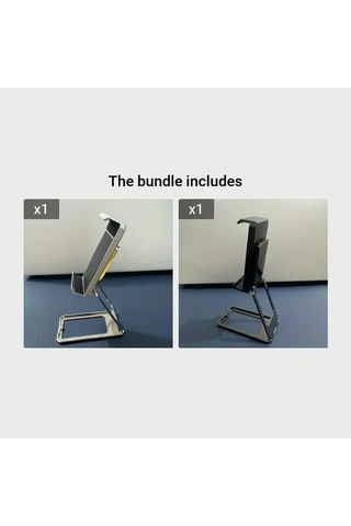 Motion003 360 Derece Dönebilen Katlanabilir Stand Arka Klips Simli Siyah Telefon Tutucu Metal Simli+siyah