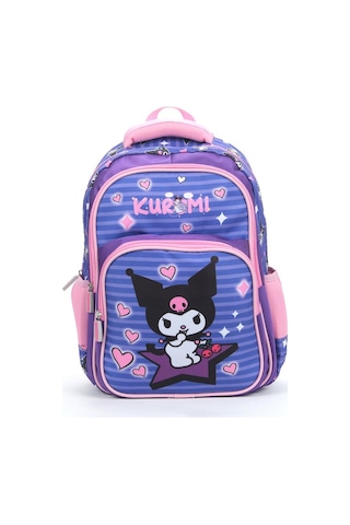 Mor Kuromi Okul Çantası + Beslenme + Kalemlik + Kız Sırt Çantası