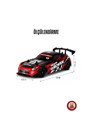 Uzaktan Kumandalı Rc Drift Arabası 15 Km Hız Yapan 4x4 Çekiş Şarjlı 3 Adet Drift Kukası Hediyeli Renk Seçenekli Ralli Spoiler Araba Kırmızı
