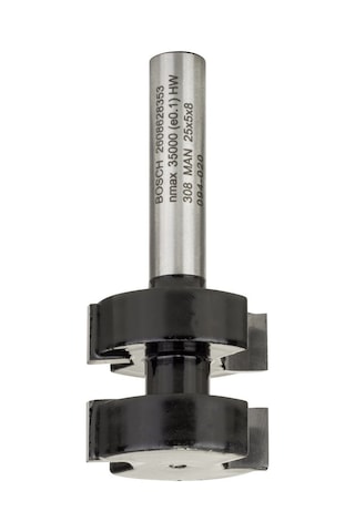 Bosch Standard Seri Ahşap İçin Çift Oluklu. Sert Metal Dilli Birleşim Frezesi 8x25x58MM - 2608628353
