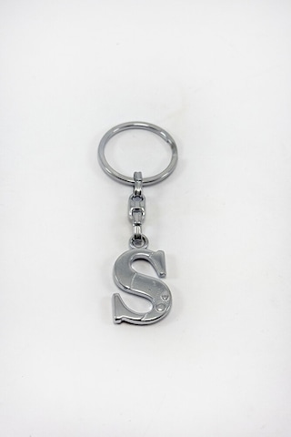 Gümüş Renkli Metal S Harfi Anahtarlık / Harfli Çanta Süsü