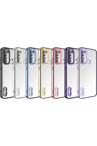 Xiaomi Redmi Note 8 Kılıf Kamera Korumalı Logo Gösteren Zore Omega Kapak
