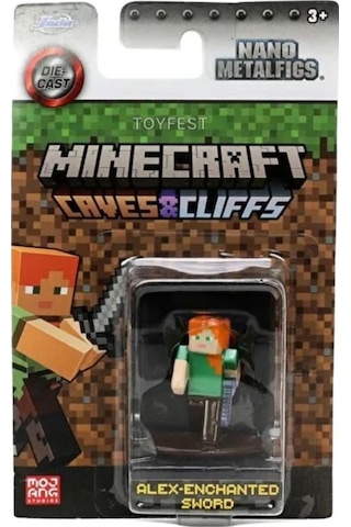 Minecraft Nano Tekli Metal Figür Alex Iron Sword