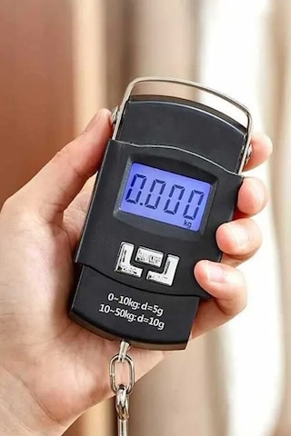 Markafox 0.10\50 Kg El Poşet Bavul Tartısı El Kantarı El Tartısı Lcd Ekranlı Kilogram Ölçme Terazisi Wh50