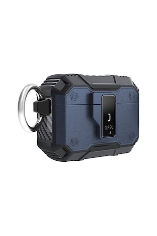 Mobilefix Air-pods Pro 2 Airbag 35 Darbelere Karşı Dayanıklı Düğmeli Kılıf-mavi Mavi