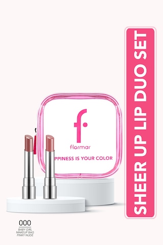 Flormar Sheer Up Lip Duo Pembe Çantalı 2 Li Ruj Seti SET216