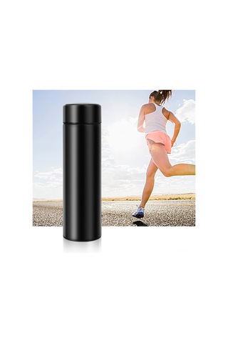 Gajeena 480ml Pembe Çelik Su Bardak, Akıllı Led Sıcaklık Gösterici, 24 Saat Isı Yalıtımı, Sızıntısız Kapak, Üniversite Öğrencileri İçin Taşınabilir