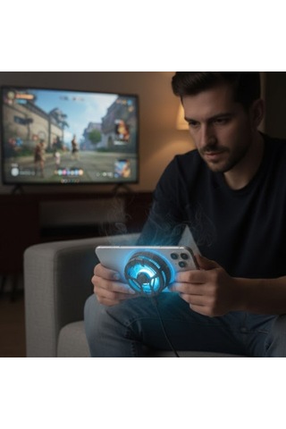 Mercansa Manyetik Telefon Ve Tablet Soğutucu - Güçlü Sessiz Fanlı, Hızlı Isı Dağıtıcı Mobil Cihaz Soğutma Aparatı S25 Radiator Renkli