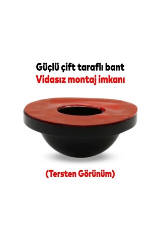 Silikon Kapı Stoperi Siyah 3 Adet Tamponu Kendinden Yapışkanlı Siyah Kapı Kolu Stopu