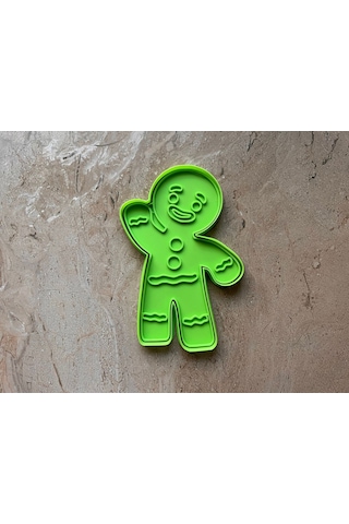 Zencefilli Kurabiye Adam Gingerbread Man Figürlü Yılbaşı Temalı Hamur Kesici Kalıp Çok Renkli