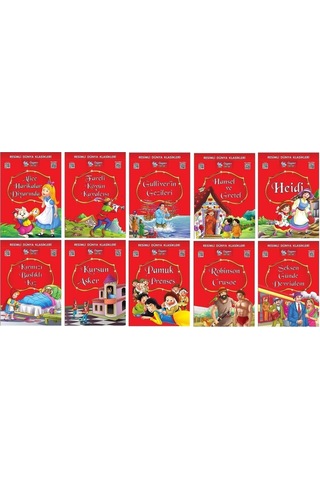 1.ve 2. Sınıflar Için Resimli Dünya Klasikleri 1-3 20 Kitap + Kitap Okuma Not Defteri
