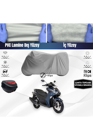 Rks Arome 125 Motosiklet Brandası Arka Çanta Topcase Uyumlu Motor Branda