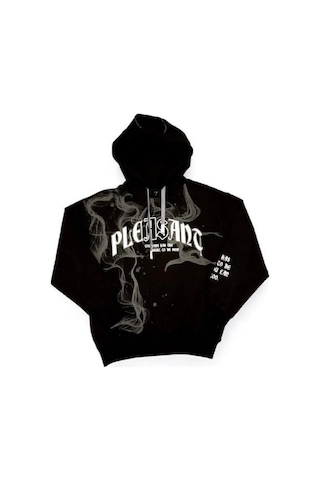 Erkek Çocuk Kapüşonlu Batik Desenli Sweatshirt-14697 Siyah