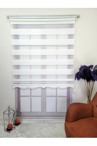 Bbb Pliseli Stor Zebra Perde Sert Plastik Kasalı