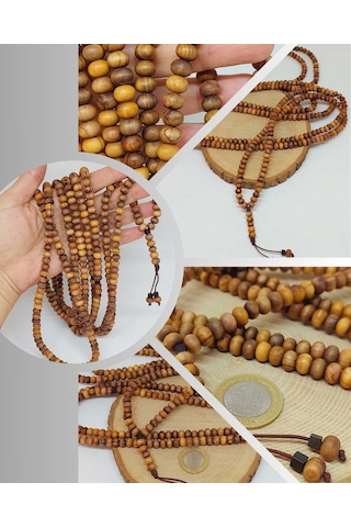 Zeytin Ağacı 500'lük Zikir Tesbihi 5 8mm 5117 Çok Renkli