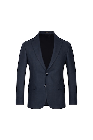 Hatemoğlu Lacivert Comfort Fit Mono Yaka Klasik Ceket
