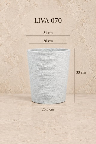 Bostann Dekoratif Saksı - Lıva 070 - 20l - Beyaz
