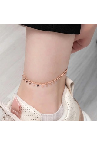 925 Ayar Gümüş Rose Kelebek Halhal T8099 599599 A - Gümüş