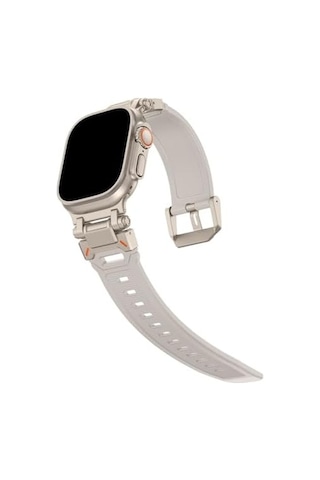 Watch 45mm 44mm 42mm 49mm Uyumlu Kordon Hiron Premium Metal Aparatlı Kopma Karşıtı Kordon Spor Rahatsız Etmeyen Apple Watch Ultra 2/1 9 8 Se 7 6 5 4 3 2 1 Serisi Uyumlu Kordon