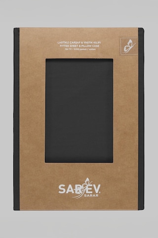 Sarev New Slow City Antrasit %100 Pamuk Tek Kişilik Lastikli Çarşaf Seti Antrasit