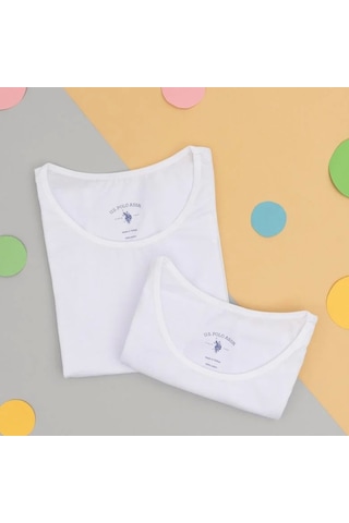 U.S. Polo Assn. U.s. Polo Kız Çocuk Basic Kalın Askılı Atlet 1673 Beyaz Beyaz