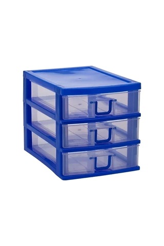 Home Mini 3 Çekmeceli Komidin Organizer Çok Renkli