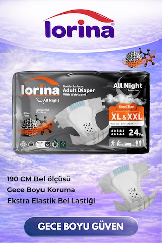 Gündüz & Gece Kullanım Seti / Xxl 20'li Gündüz-aktif Karbonlu Xxl 24'lü Gece Bariyer Kremi Hediyeli XL