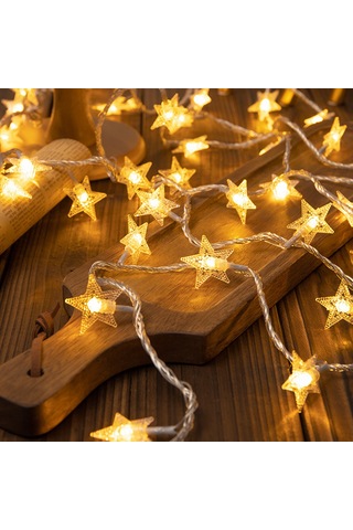 Hfambition Usb Led Yıldız Işık Zinciri, 10m 80 Işık, Sıcak Beyaz, Sabit Aydınlatma, Kamp Ve Dış Mekan Dekorasyonu