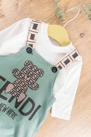 Babymod Ayıcık Desenli Erkek Bebek Tulum Salopet Takım Su Yeşili