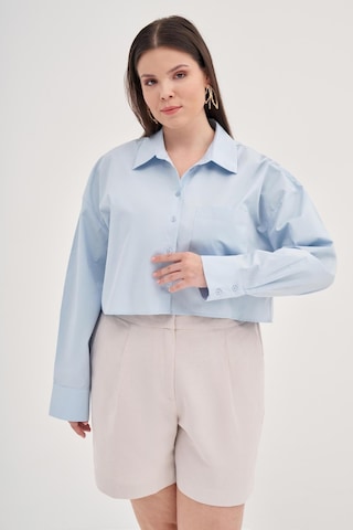 Crop Gömlek-1792 Açık Mavi