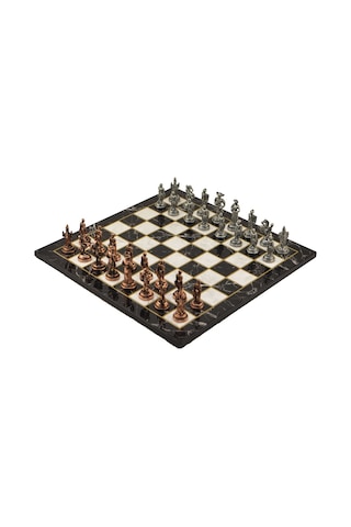 Gifthome Metal Satranç Takımı-seti orta ispanyol antik Taş Ve Düz