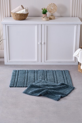 Doquhome Pera Banyo Paspası Petrol 60x100cm Petrol